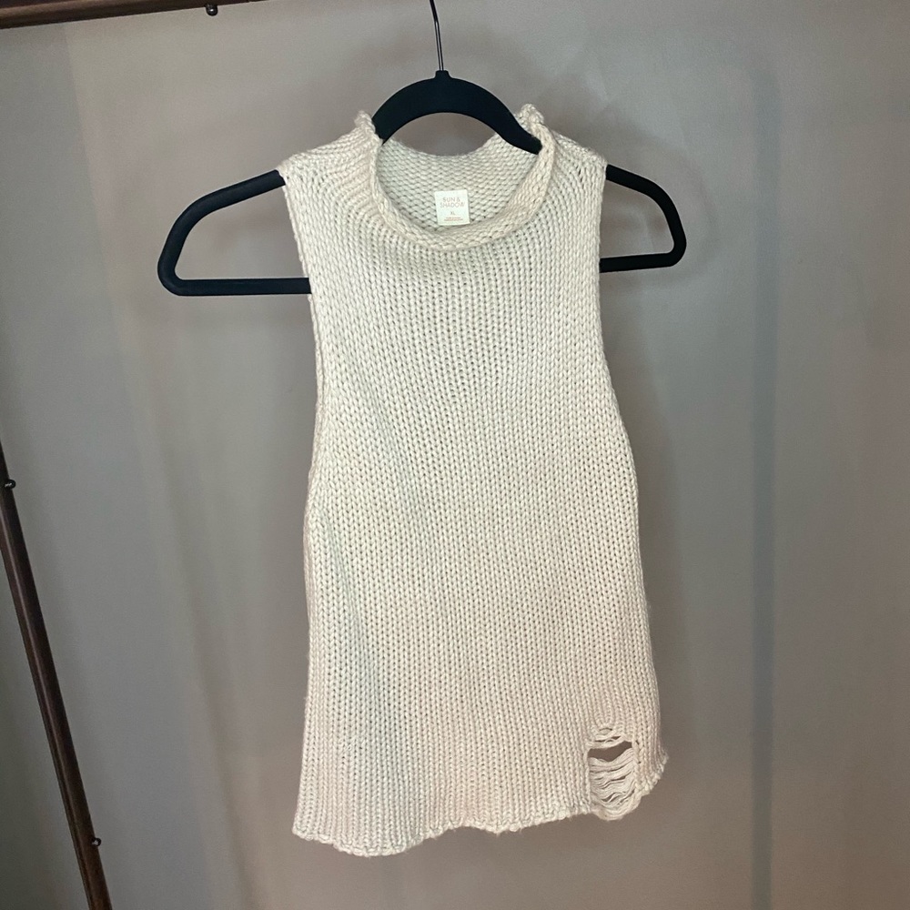 Mock turtle neck tank top sweater
